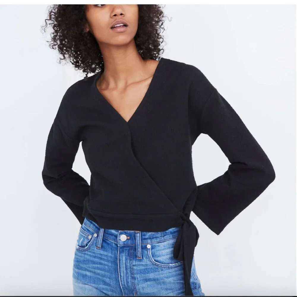 Madewell Texture and Thread Wrap Blouse size Small - Picture 3 of 3